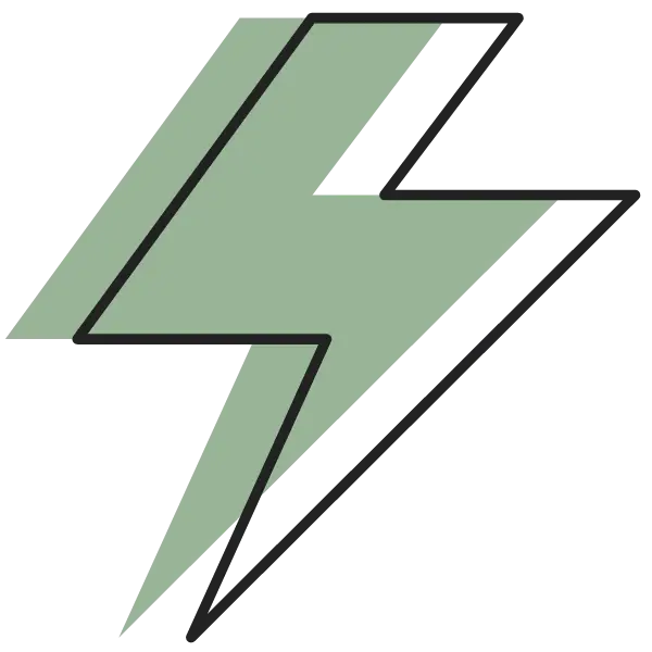 Abstrakter geometrischer Blitz als Symbol für Geschwindigkeit