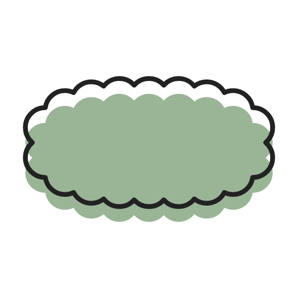 Abstrakte horizontale Wolke als Symbol für Cloud und Vernetzung